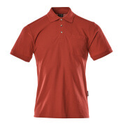 00783-260-02 Poloshirt med brystlomme - rød