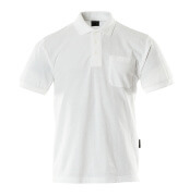 00783-260-06 Poloshirt med brystlomme - hvid