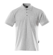 00783-260-08 Poloshirt med brystlomme - grå-meleret