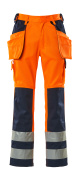 09131-860-141 Bukser med hængelommer - hi-vis orange/marine