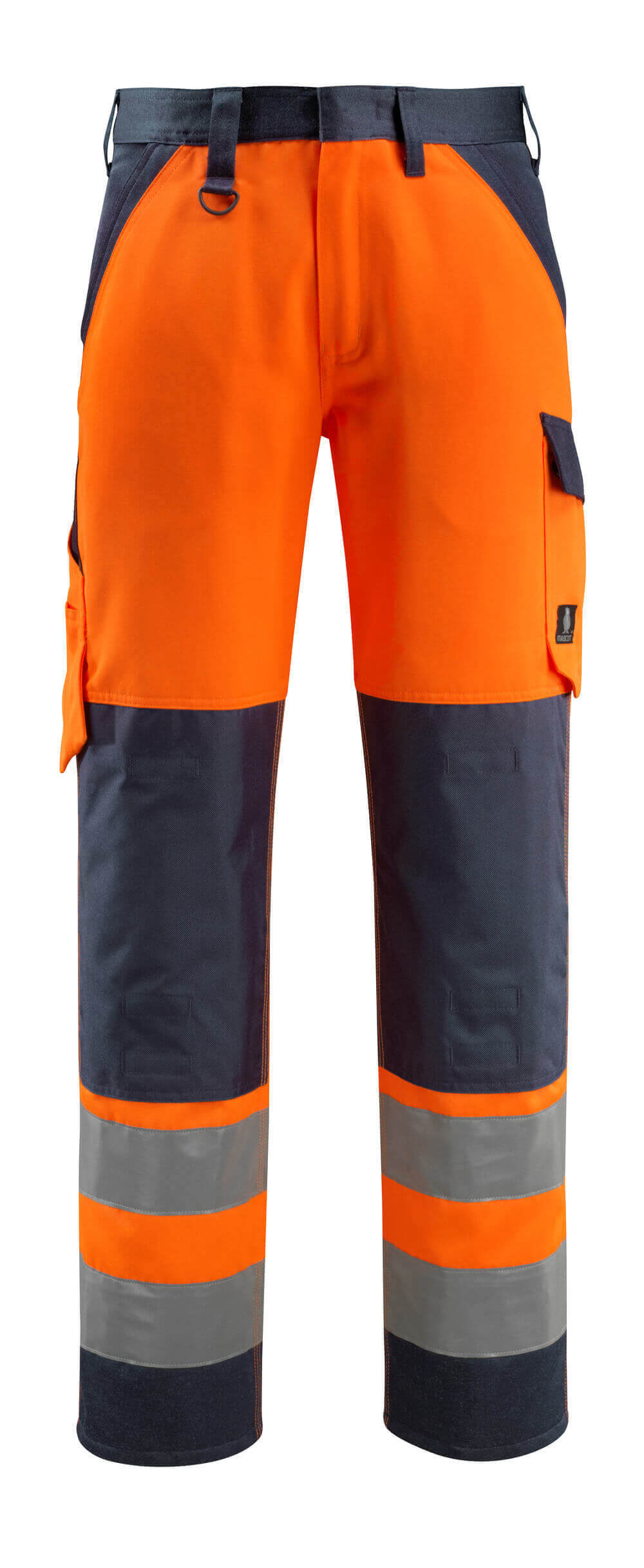 MASCOT SAFE LIGHT Bukser med knælommer 15979 - hi-vis orange/mørk marine [14010] / 76C46