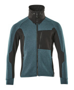 17484-319-4409 Sweatshirt med lynlås - mørk petroleum/sort