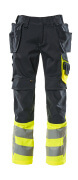 17531-860-01017 Bukser med hængelommer - mørk marine/hi-vis gul