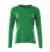 18091-810-33303 T-shirt, langærmet - græsgrøn-meleret/grøn