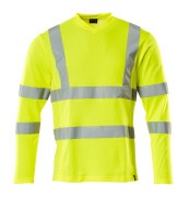 18281-995-17 T-shirt, langærmet - hi-vis gul