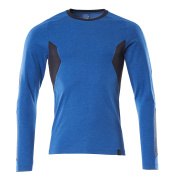 18381-959-91010 T-shirt, langærmet - azurblå/mørk marine