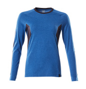 18391-959-91010 T-shirt, langærmet - azurblå/mørk marine