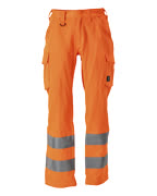 18879-860-14 Bukser med lårlommer - hi-vis orange