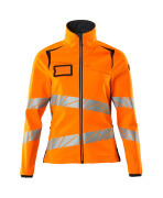 19012-143-14010 Softshell jakke - hi-vis orange/mørk marine