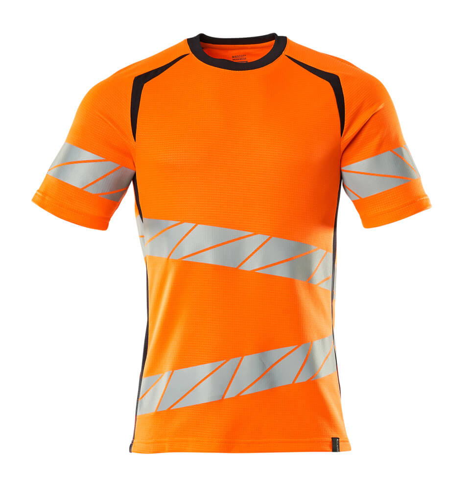 19082-771-14010 T-shirt - hi-vis orange/mørk marine