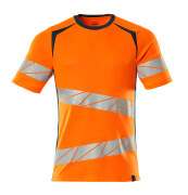 19082-771-1444 T-shirt - hi-vis orange/mørk petroleum