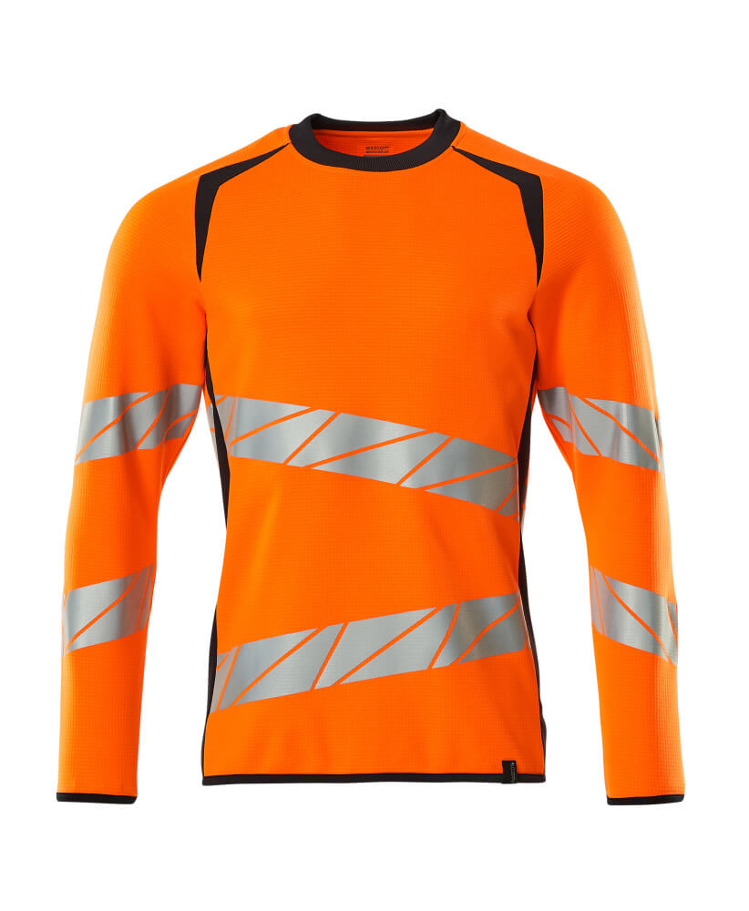 19084-781-14010 Sweatshirt - hi-vis orange/mørk marine