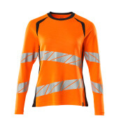 19091-771-14010 T-shirt, langærmet - hi-vis orange/mørk marine