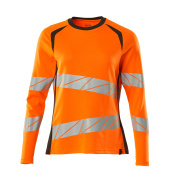 19091-771-1418 T-shirt, langærmet - hi-vis orange/mørk antracit