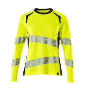 19091-771-17010 T-shirt, langærmet - hi-vis gul/mørk marine
