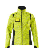 19212-291-17010 Softshell jakke - hi-vis gul/mørk marine