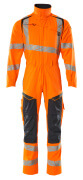 19519-236-14010 Kedeldragt med knælommer - hi-vis orange/mørk marine
