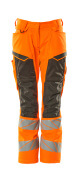 19578-236-1418 Bukser med knælommer - hi-vis orange/mørk antracit