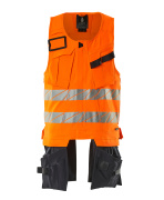 19589-711-14010 Værktøjsvest - hi-vis orange/mørk marine