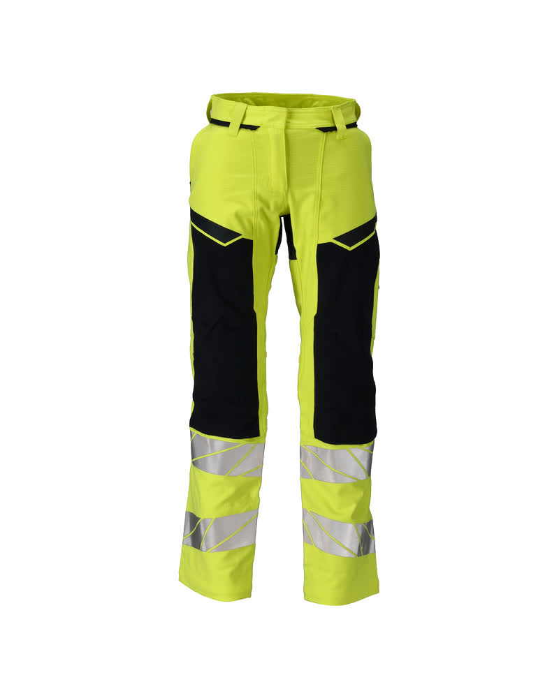 MASCOT ACCELERATE MULTISAFE Bukser med knælommer 21078 - hi-vis gul/mørk marine [17010] / 76C34