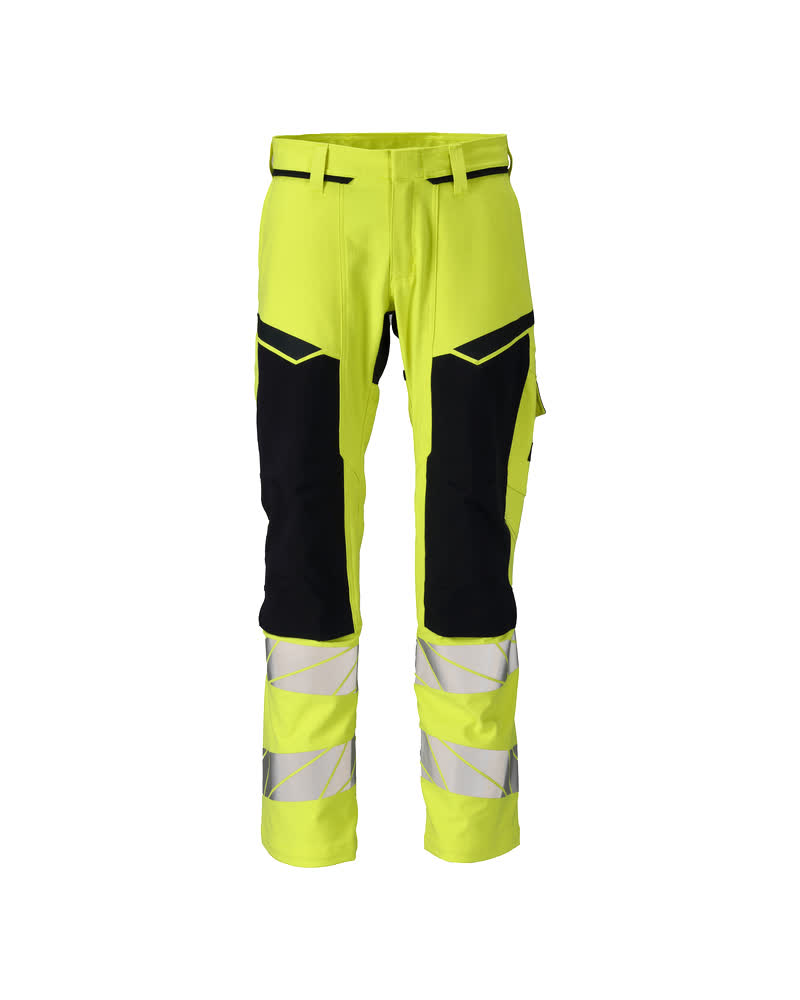 MASCOT ACCELERATE MULTISAFE Bukser med knælommer 21079 - hi-vis gul/mørk marine [17010] / 76C46