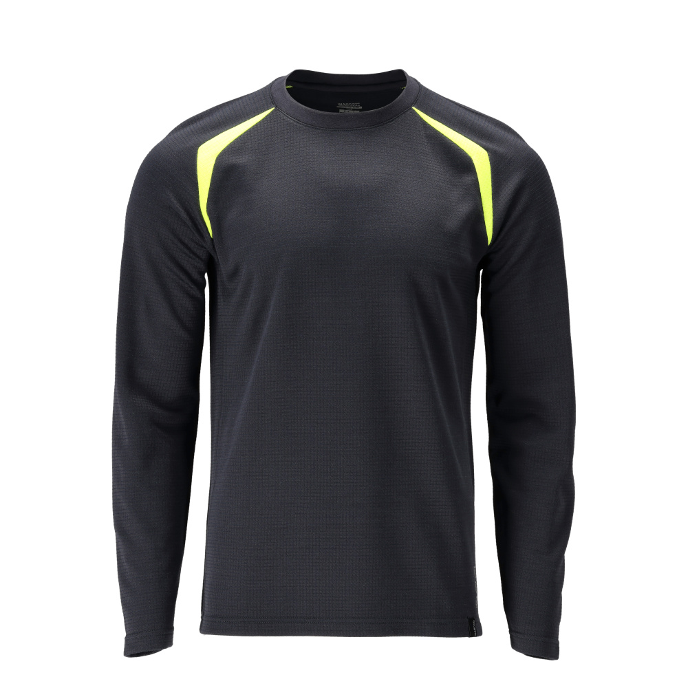 MASCOT ACCELERATE MULTISAFE T-shirt, langærmet 21581 - mørk marine/hi-vis gul [01017] / XS