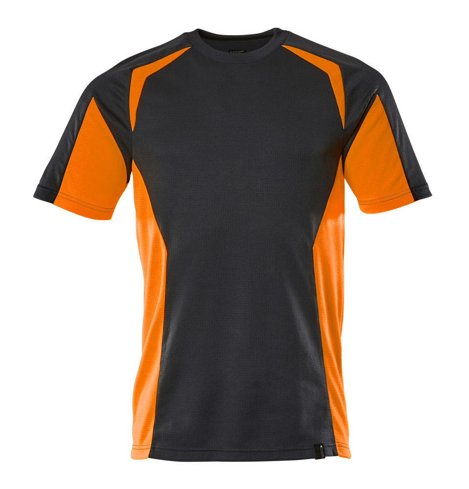 22082-771-01014 T-shirt - mørk marine/hi-vis orange