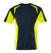 22082-771-01017 T-shirt - mørk marine/hi-vis gul