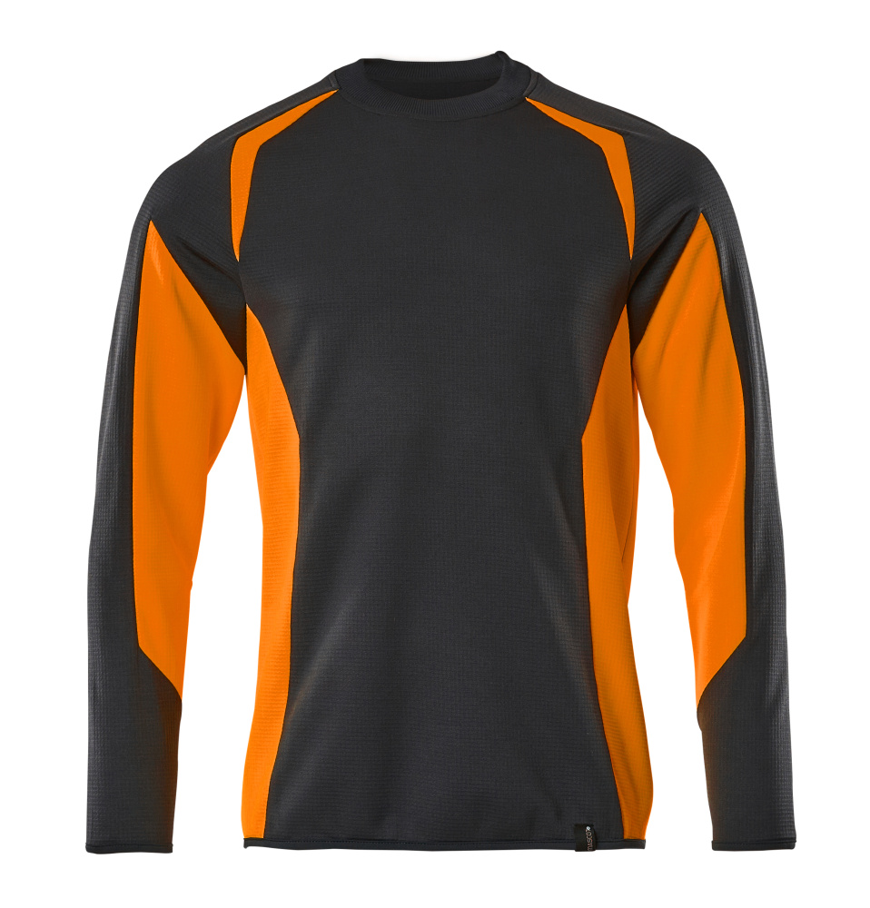 22084-781-01014 Sweatshirt - mørk marine/hi-vis orange