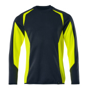 22084-781-01017 Sweatshirt - mørk marine/hi-vis gul