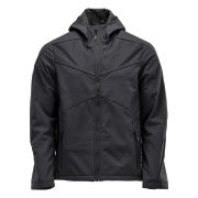 22102-649-09 Softshell jakke med hætte - sort