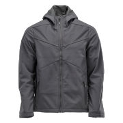 22102-649-89 Softshell jakke med hætte - stengrå