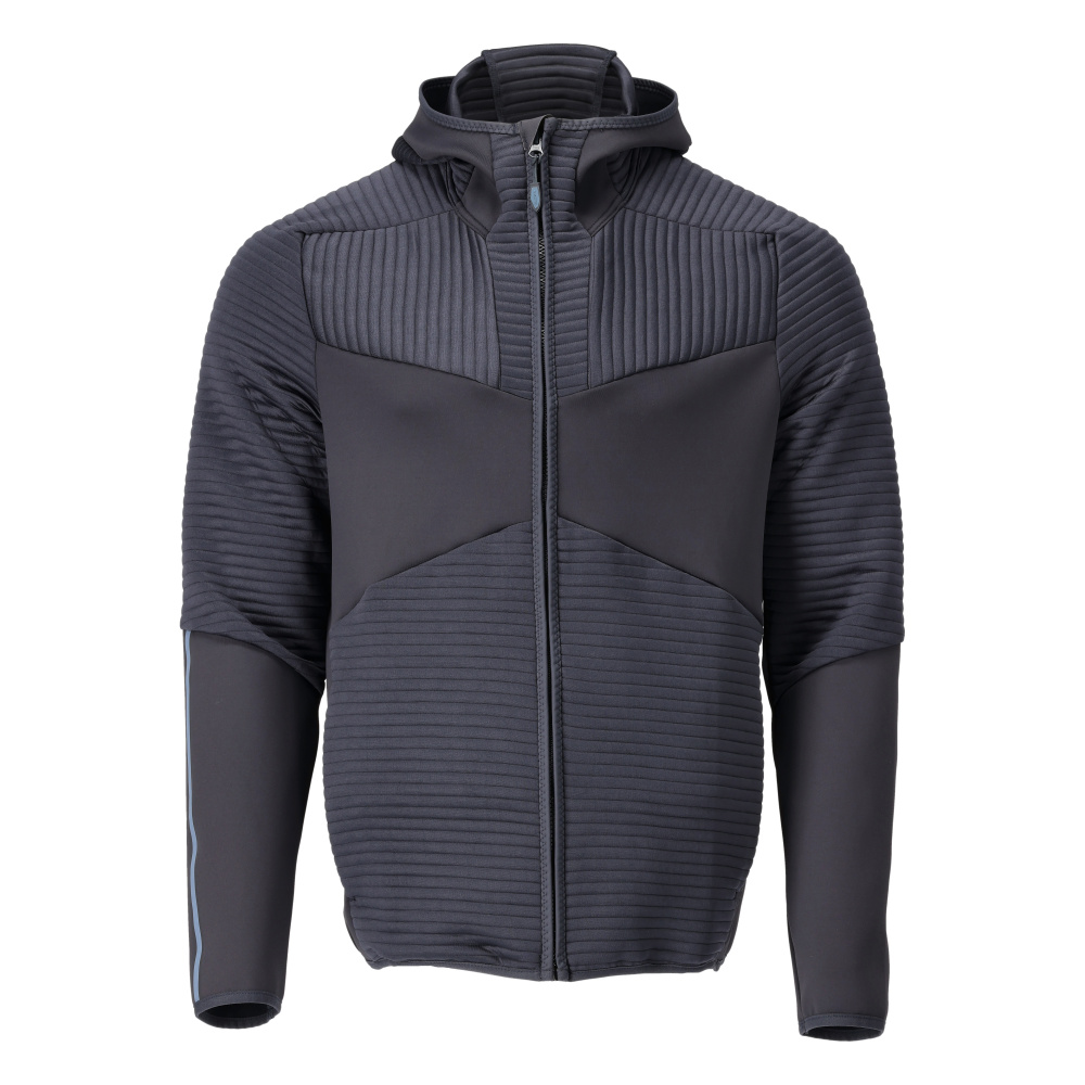 MASCOT CUSTOMIZED Fleece hættetrøje med lynlås 22603 - mørk marine [010] / XS