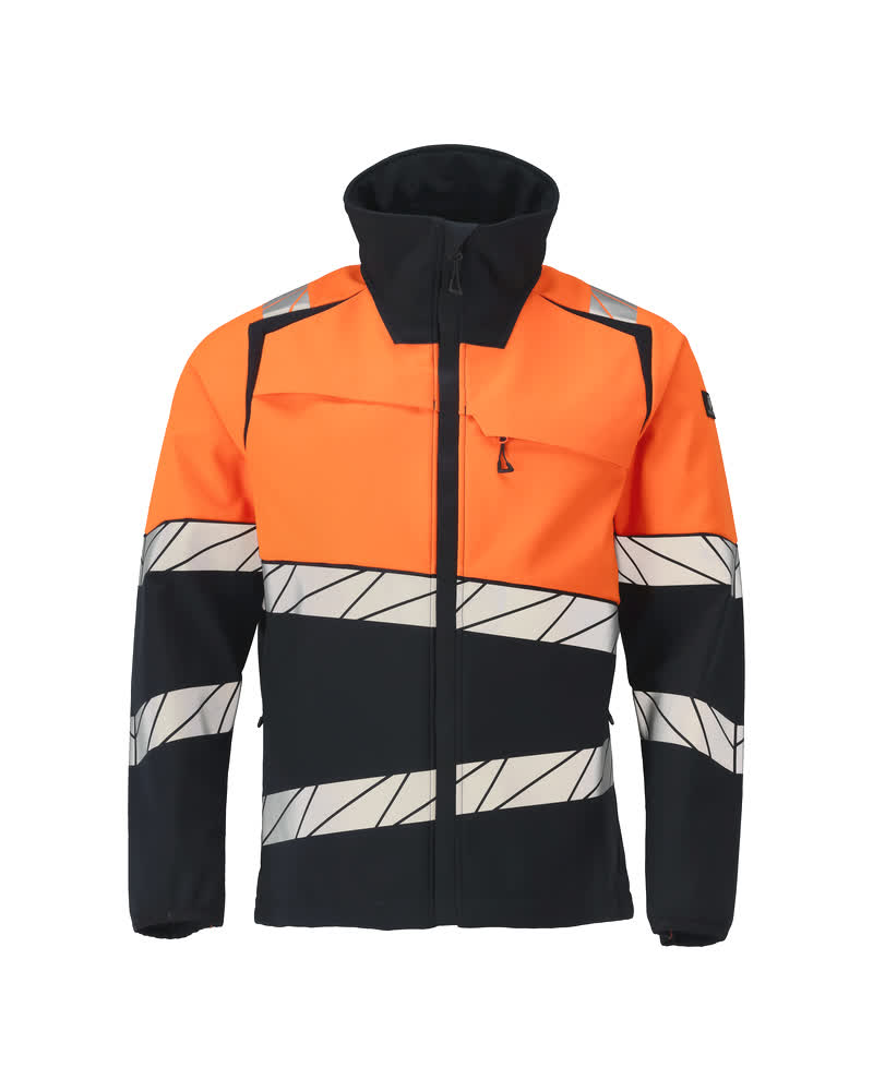MASCOT ACCELERATE SAFE Softshell jakke 25002 - mørk marine/hi-vis orange [01014] / S