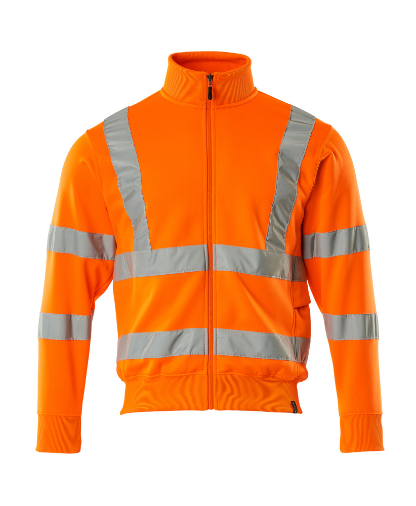 50115-950-14 Sweatshirt med lynlås - hi-vis orange