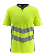 50127-933-17010 T-shirt - hi-vis gul/mørk marine