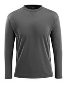 50128-933-0917 T-shirt, langærmet - sort/hi-vis gul