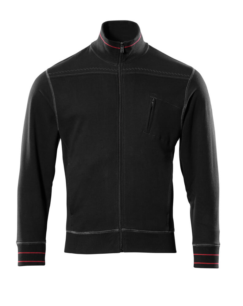 50353-834-09 Sweatshirt med lynlås - sort